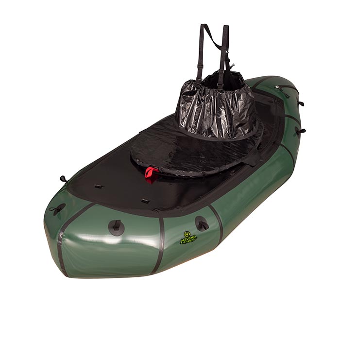 MRS Microraft HD+ISS packraft aukkopeitteellä edestä