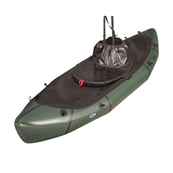 MRS Nomad S1D packraft vihreä edestä aukkopeitteellä