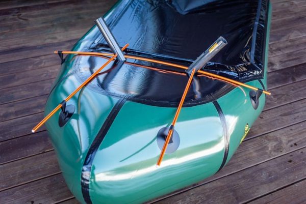 Rodrig packraft vapateline asennetuna MRS Microraft